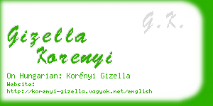 gizella korenyi business card